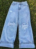 Boutique wide leg denim (26/27)
