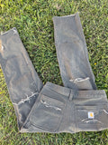 Custom distressed double knee Carhart denim (30/30)