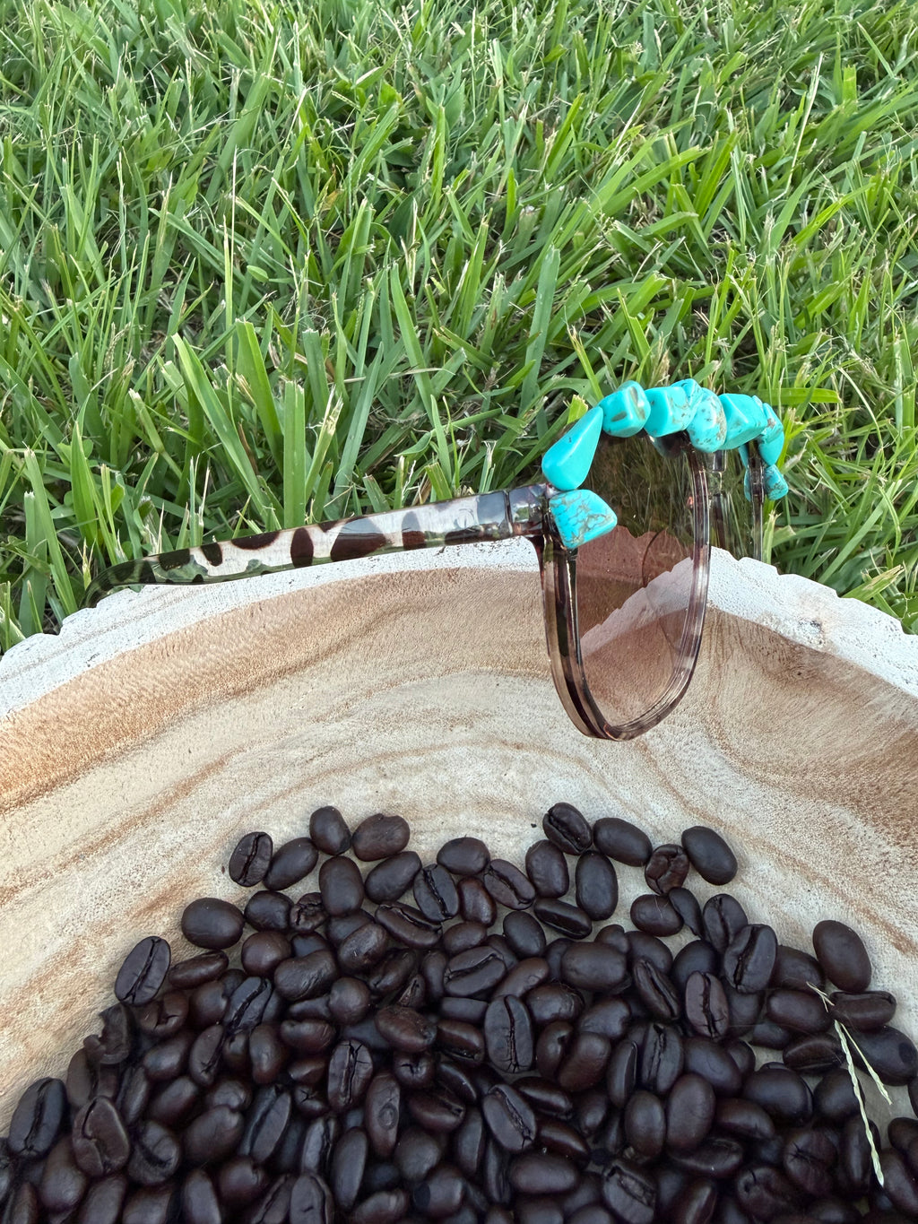 Handmade 🔥 turquoise stones sunnies 🦋