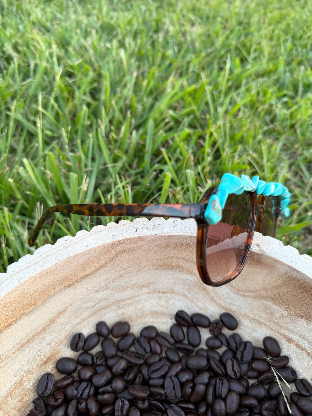Handmade 🔥 turquoise stones sunnies 🦋