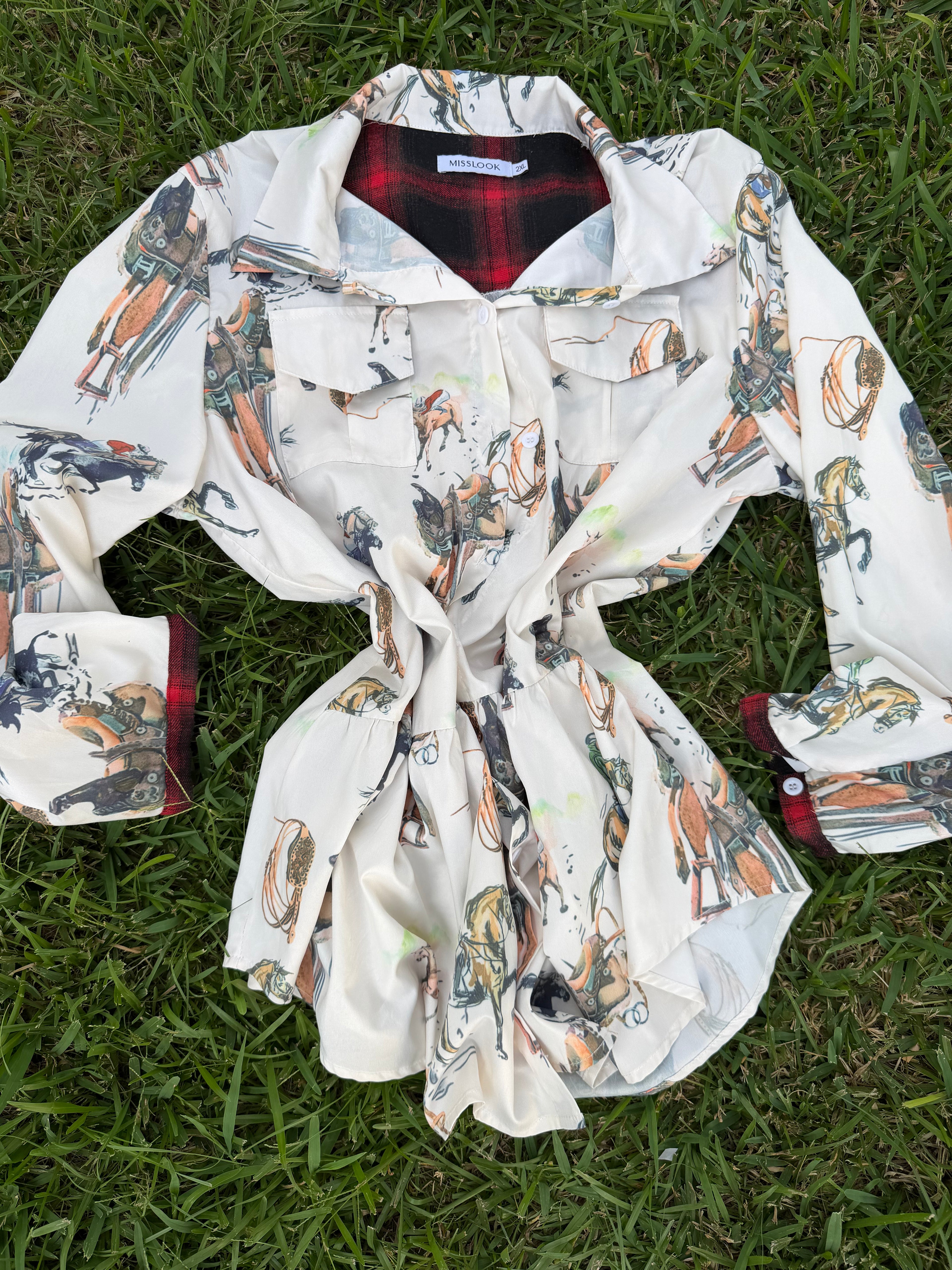 Western oversized dress/top (l/xl)