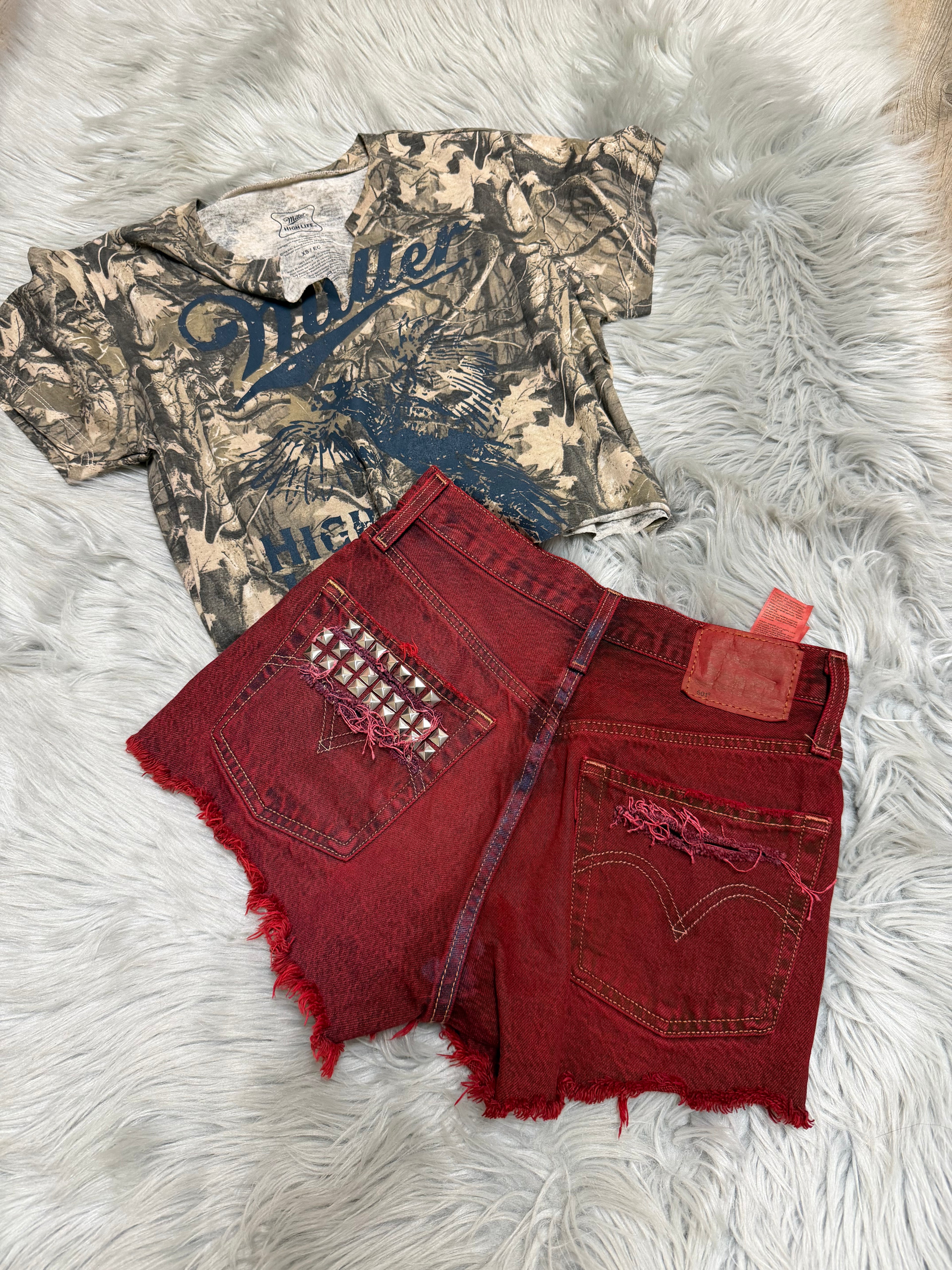 Custom studded Levi’s size 24