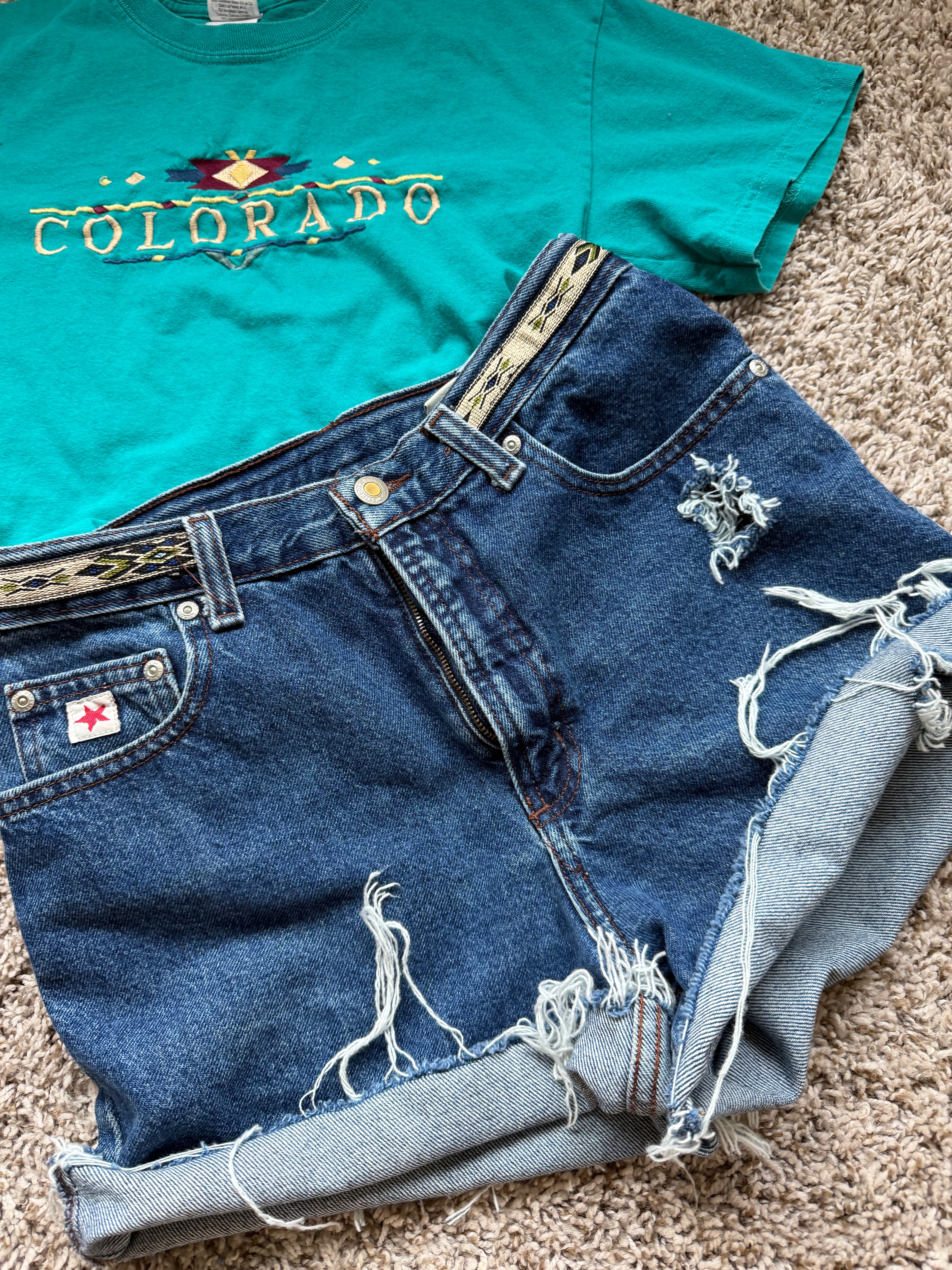 Vintage distressed Rockies
