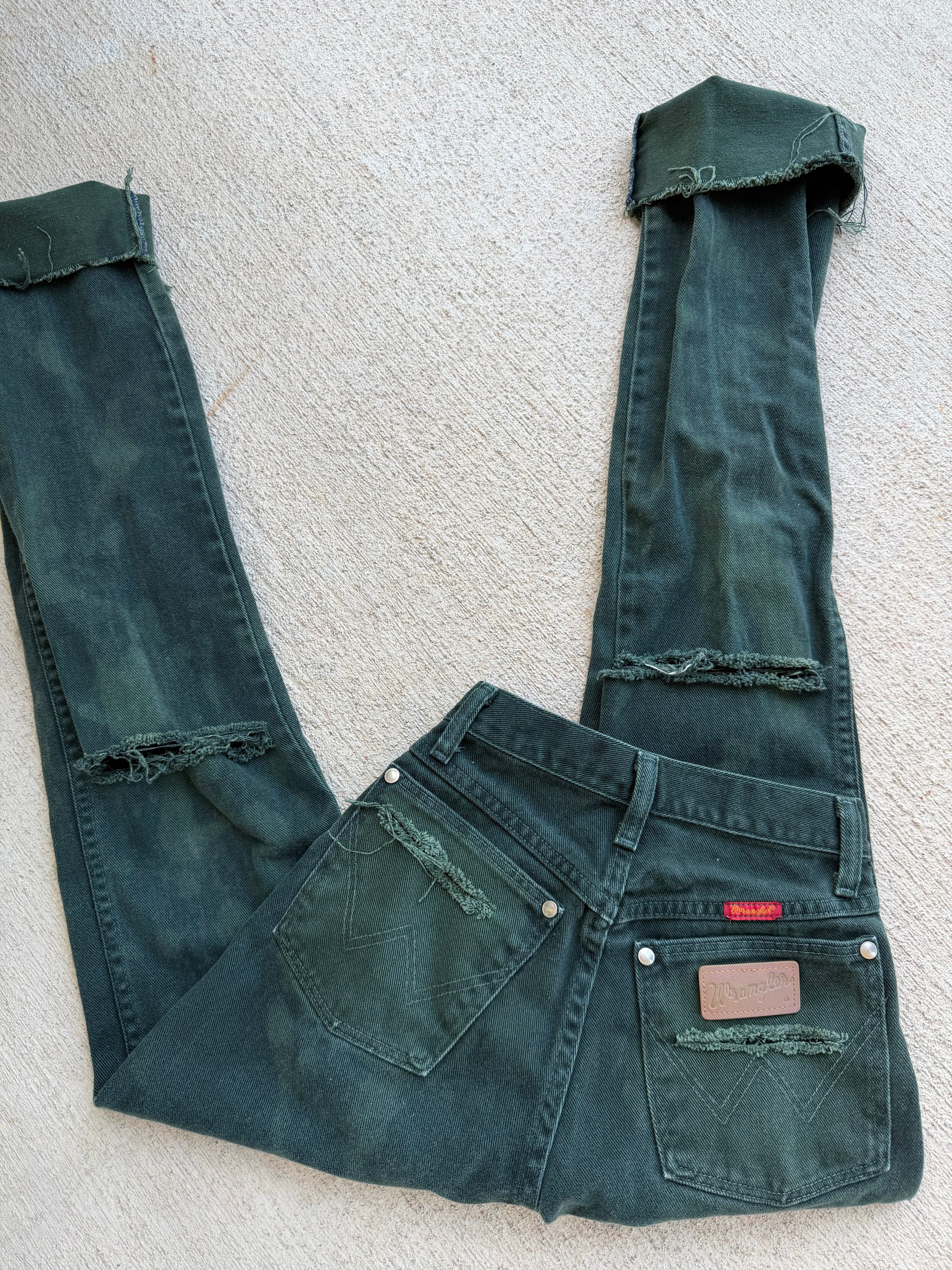 Vintage acid washed distressed Wrangler size 0