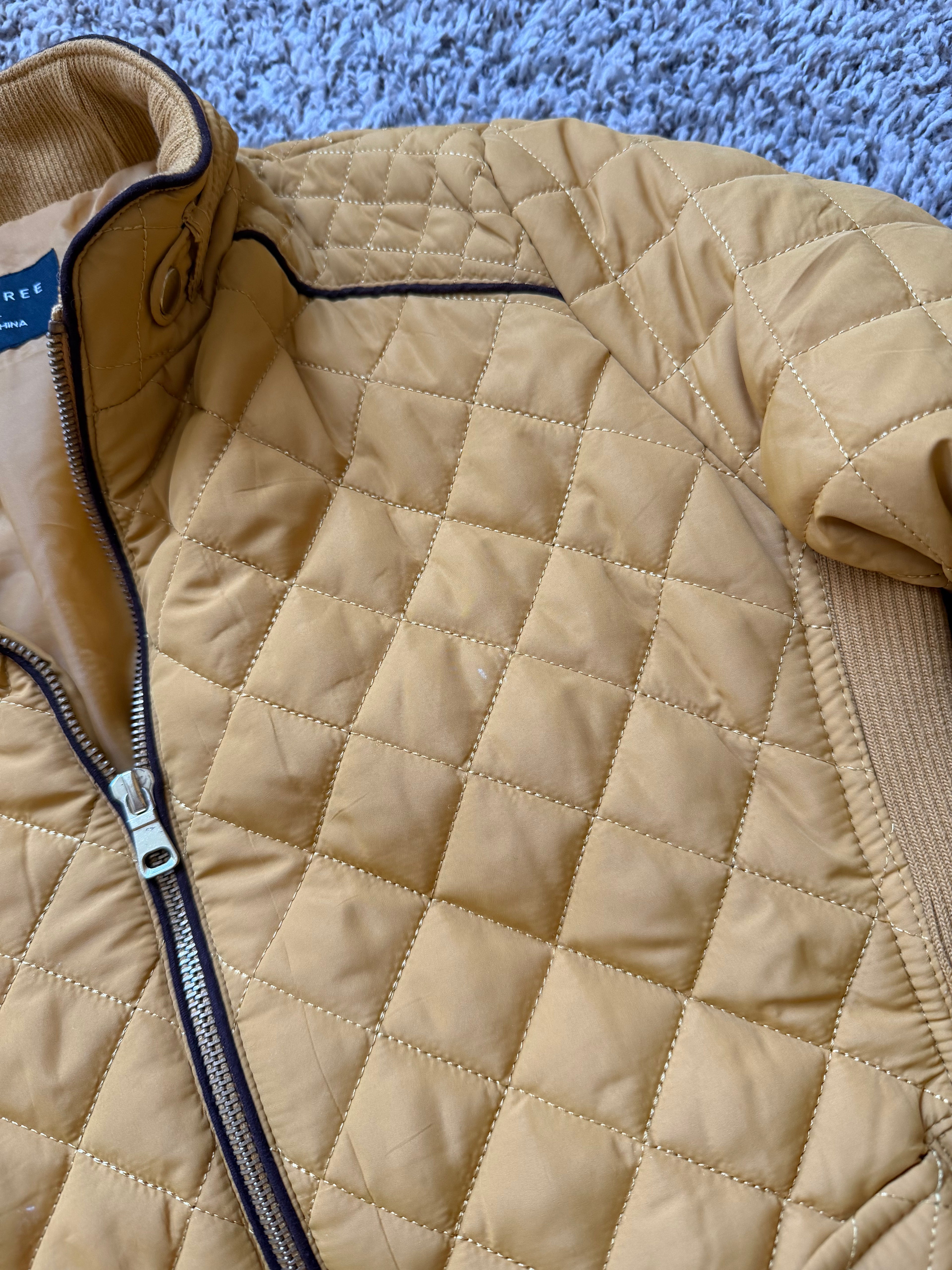 Mustard yellow quilted jacket small