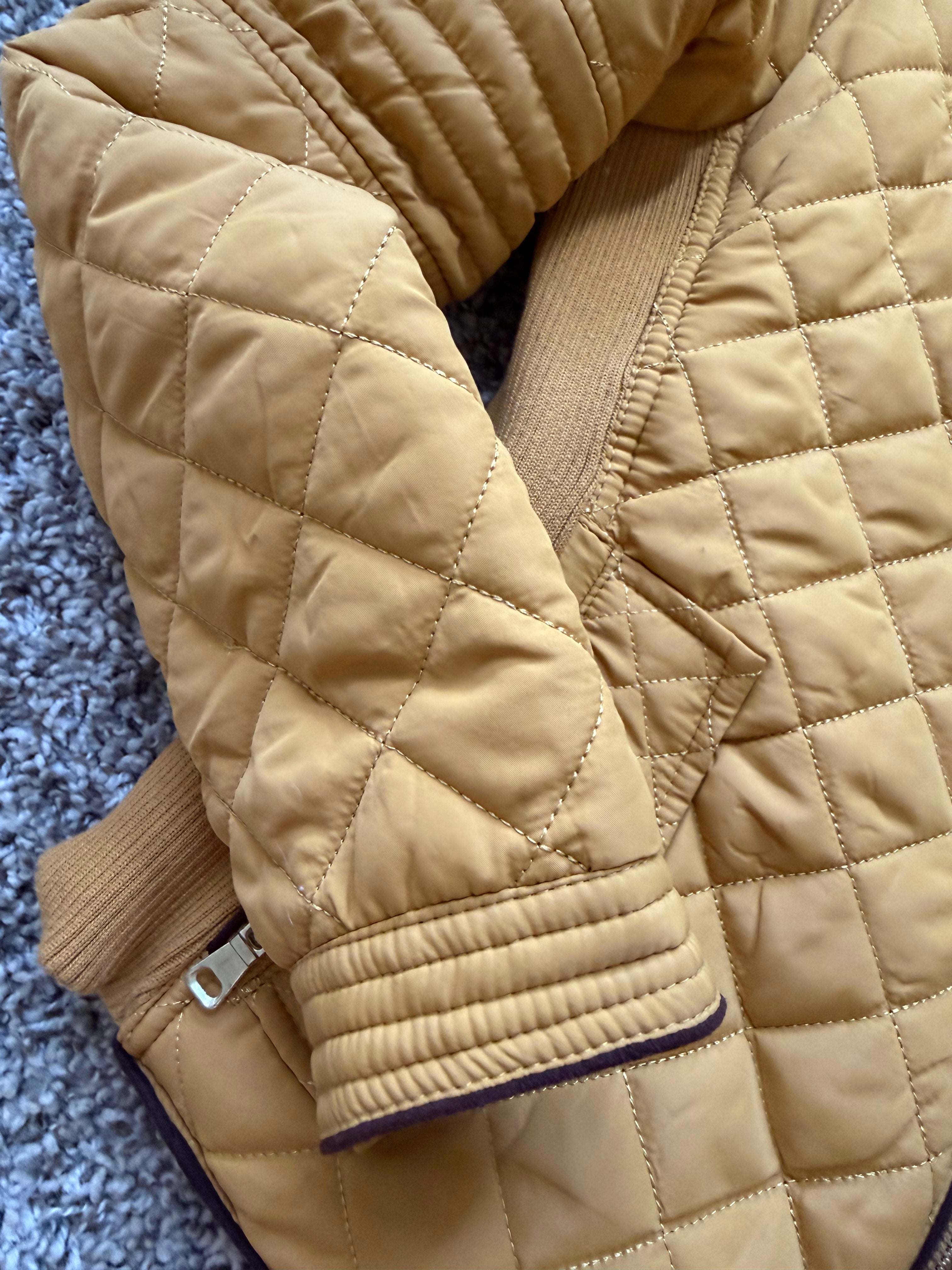 Mustard yellow quilted jacket small