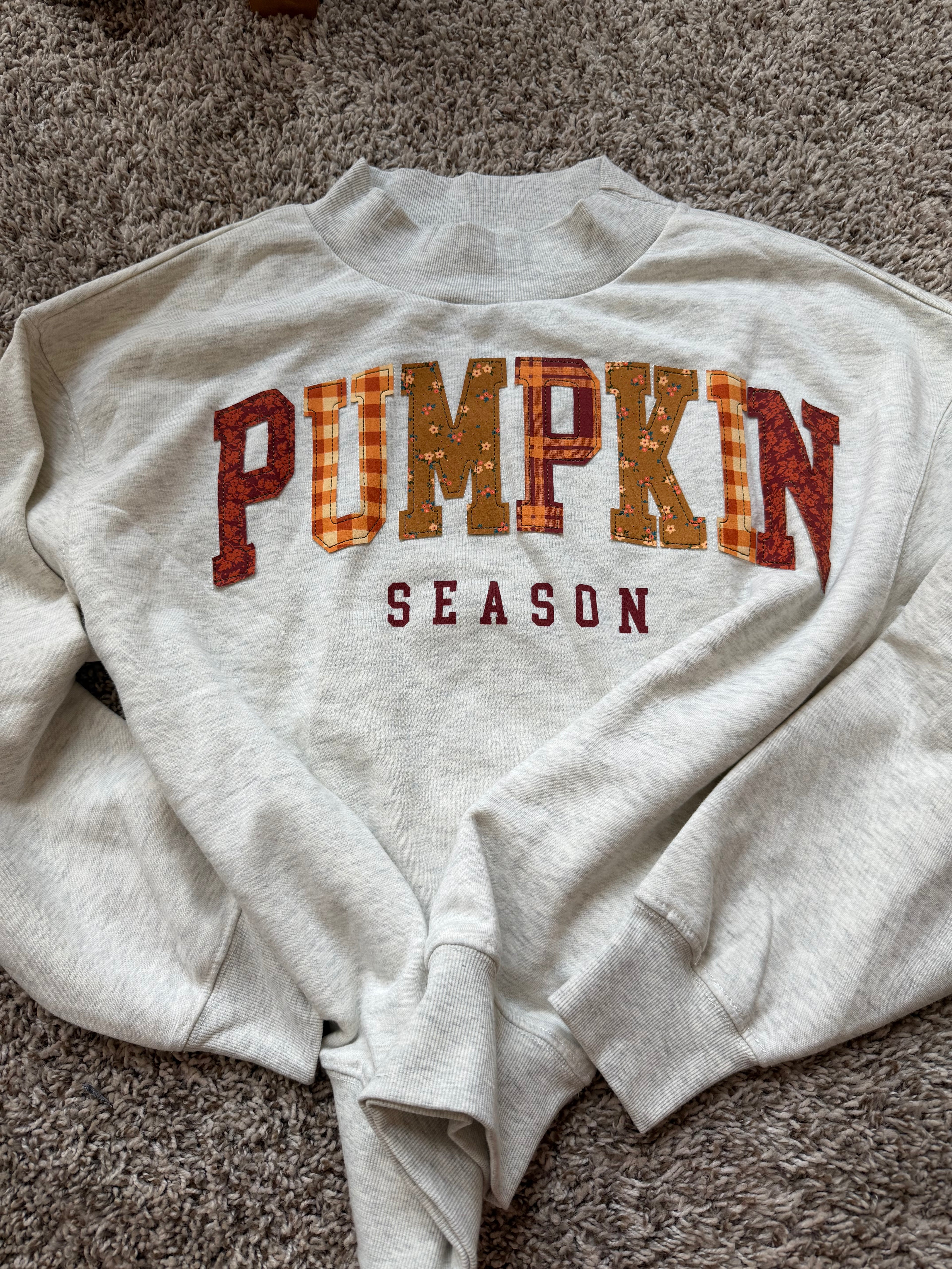 Pumpkin Season Mock Neck Crew 🍁