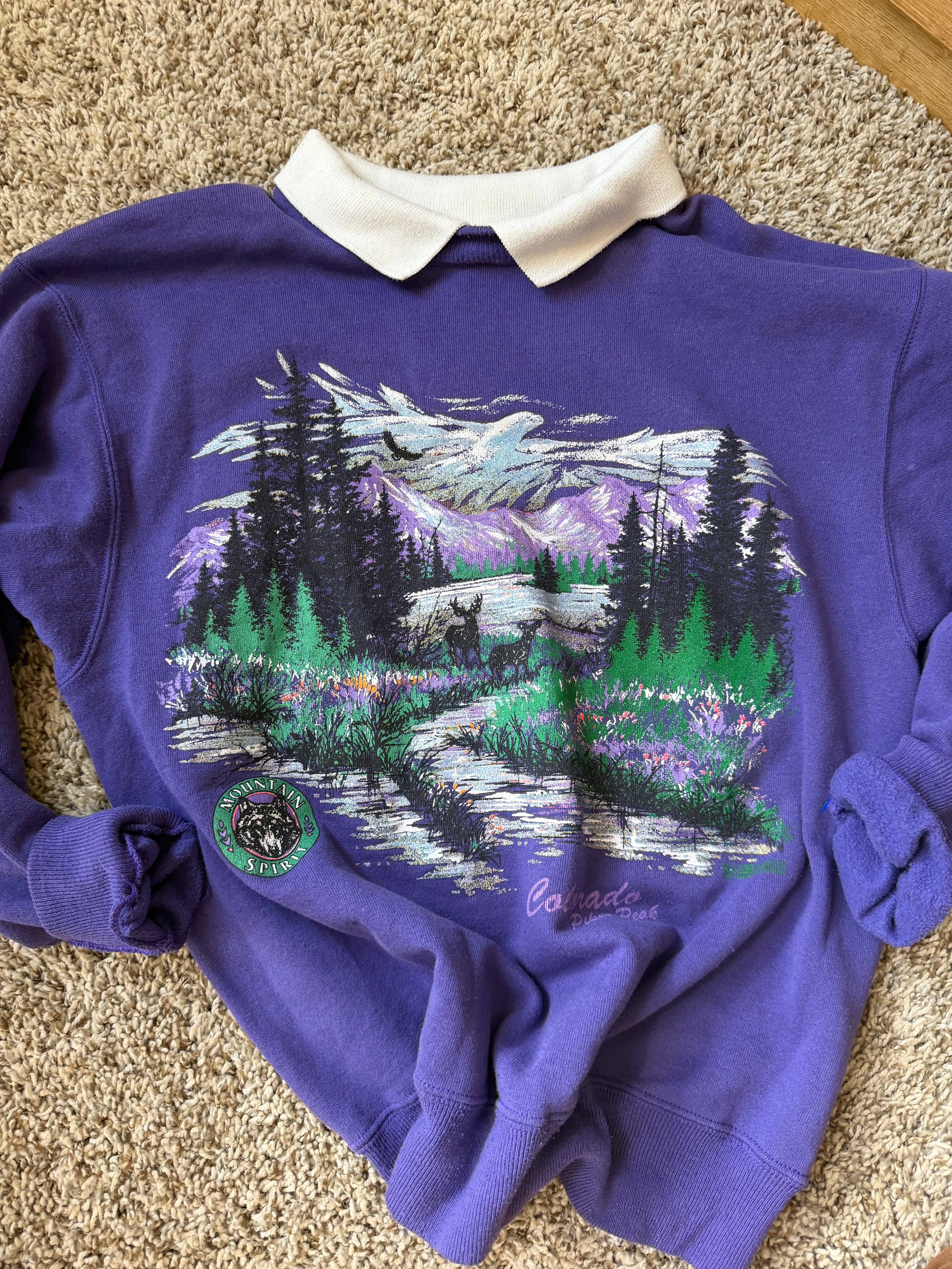 Vintage 90s deer crew (M)