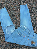 Custom distressed wrangler size 25