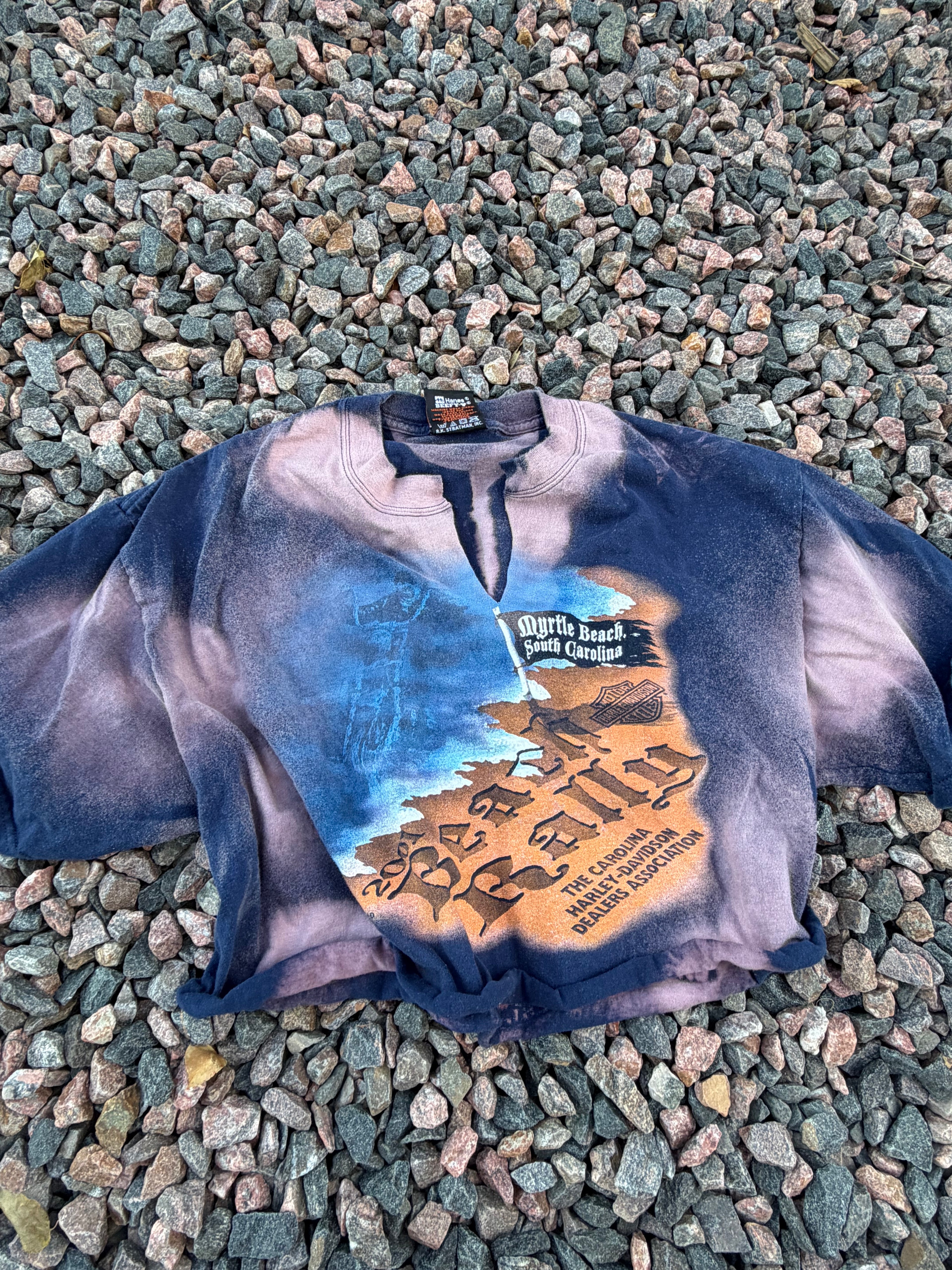 Custom acid washed vintage Harley (L)