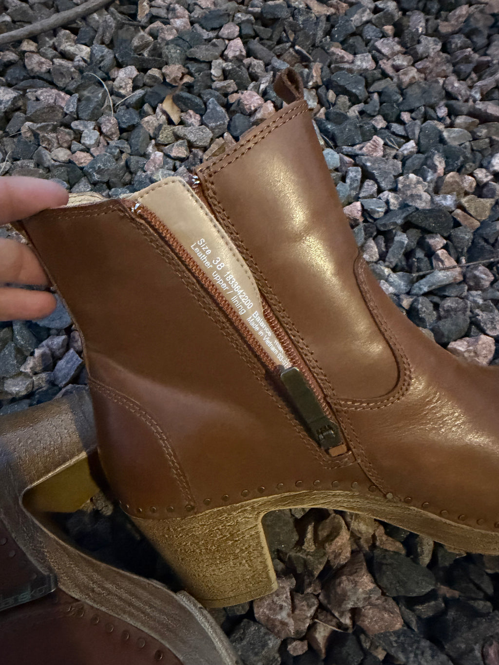 Dansko Shayna Heeled Boots in luggage burnished calf leather size 38