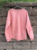 Pink/coral carhart crew medium