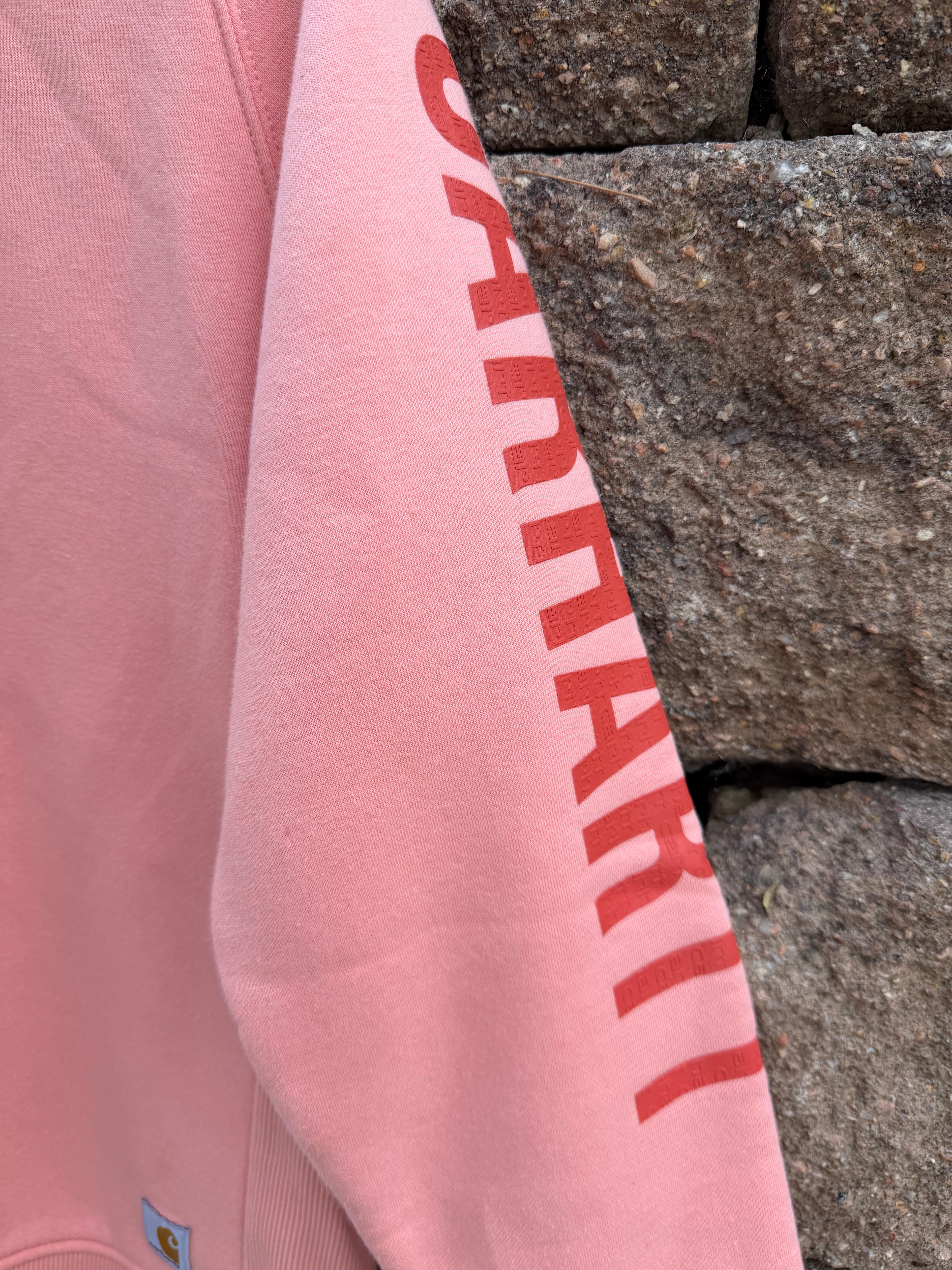 Pink/coral carhart crew medium