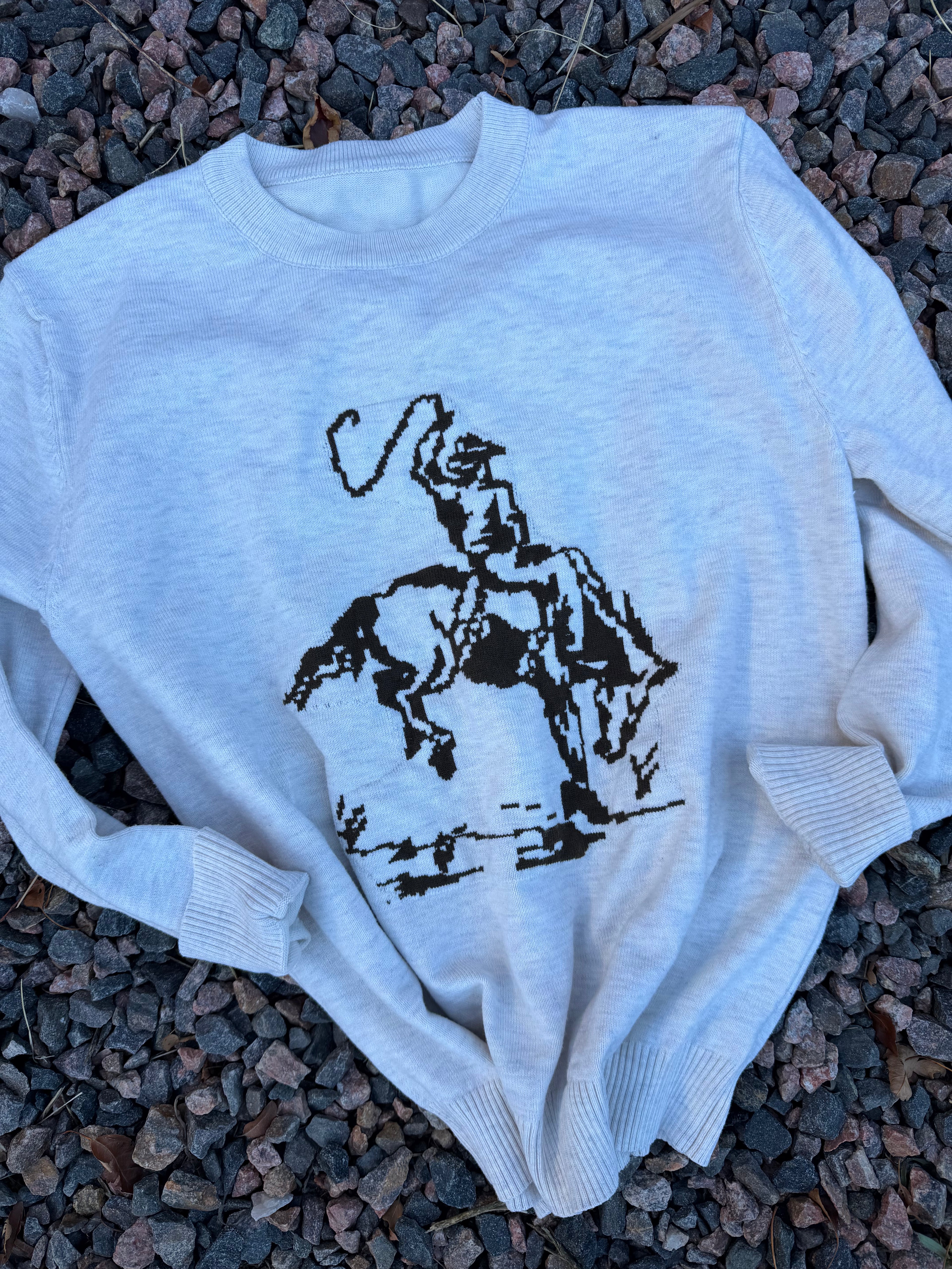 Stitched western sweater (S/M) fit 🔥