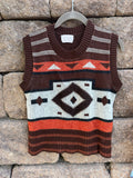 Vintage 70s Aztec western sweater vest