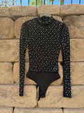 Stunning beaded mesh bodysuit small
