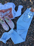 Custom distressed Levi’s size 24