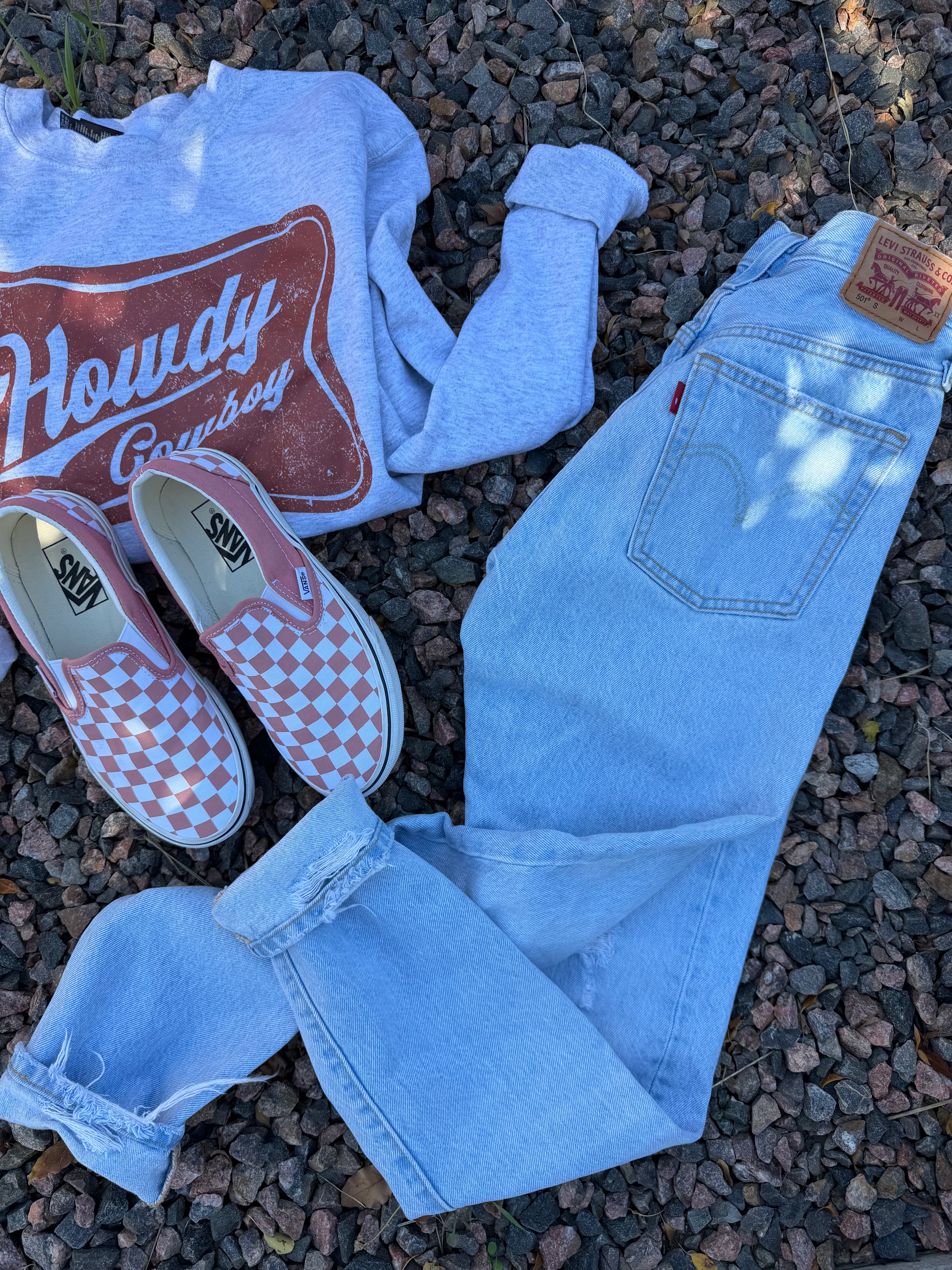Custom distressed Levi’s size 24