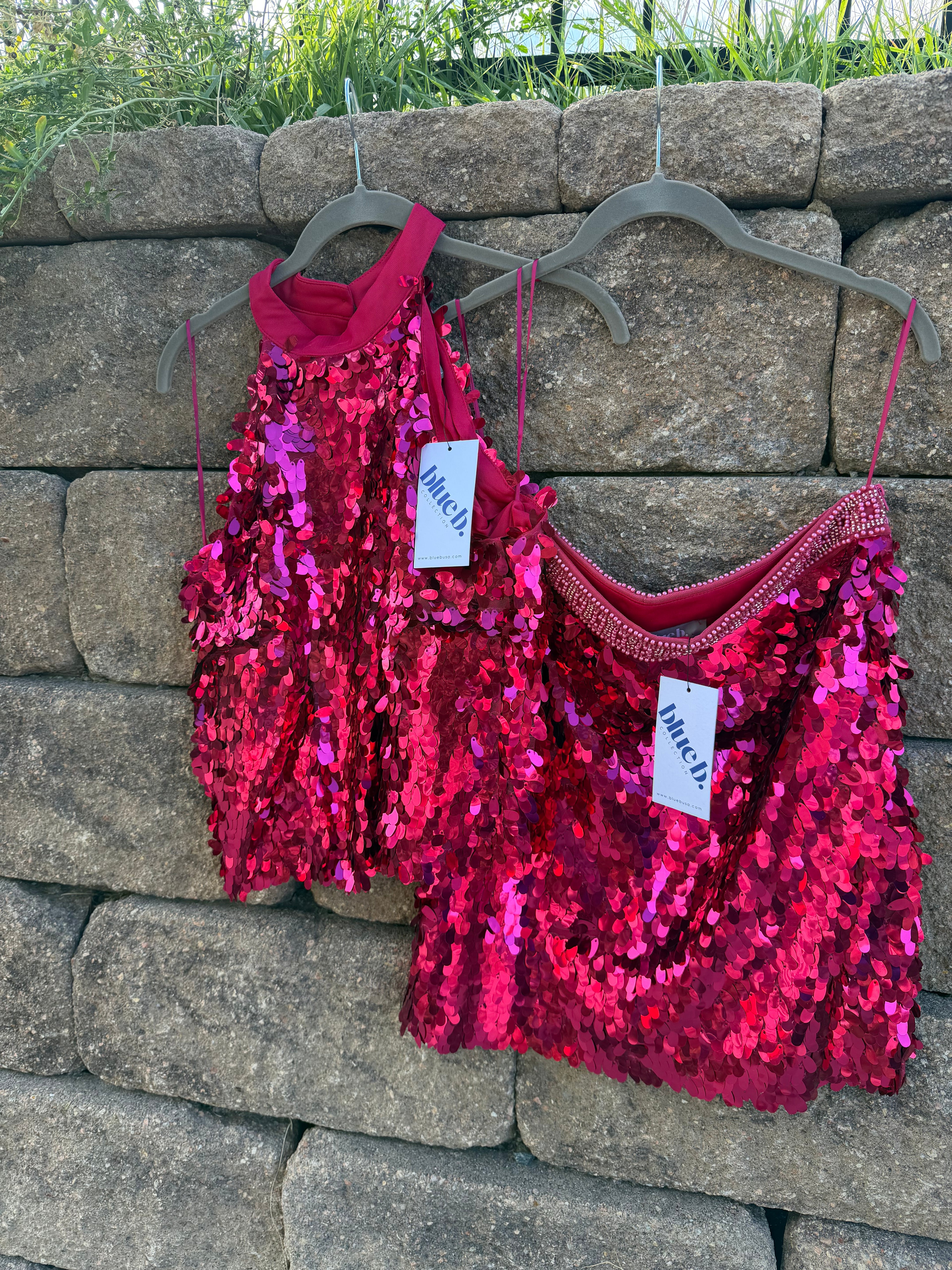 hot pink sequin set large 🔥💖