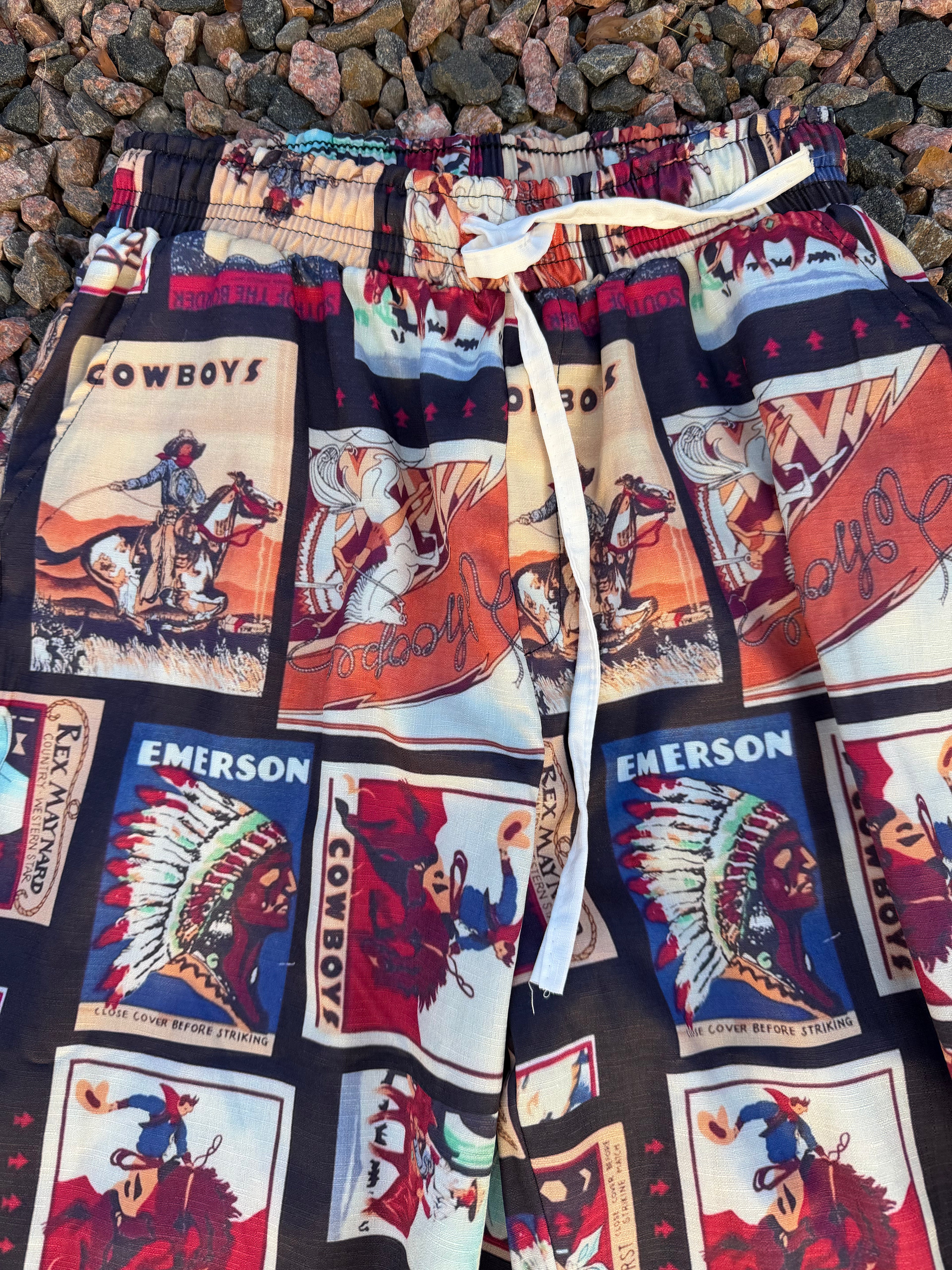 Rodeo Stamp / Rodeo Collage Printed Pants 🔥 small