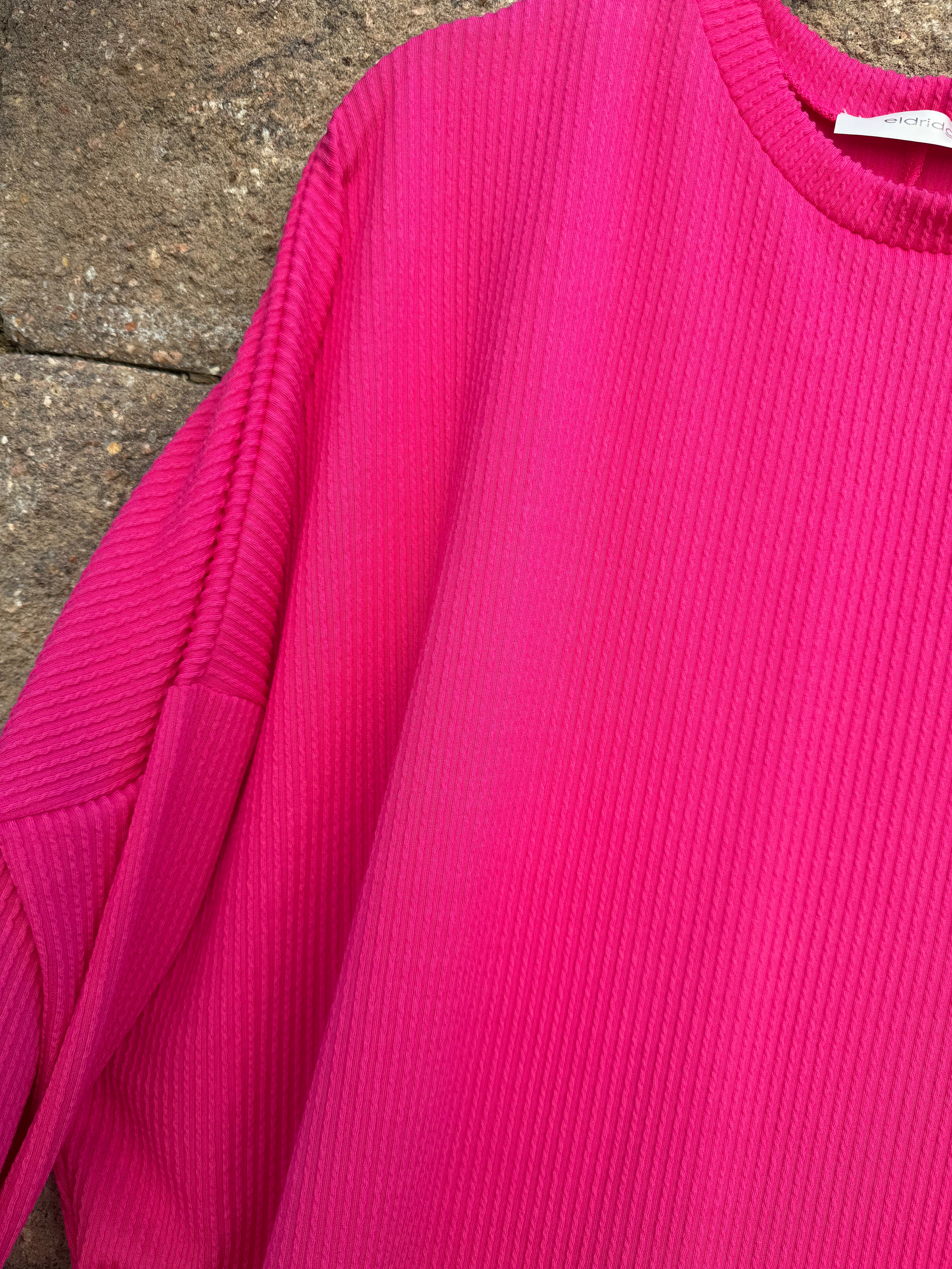 Oversized ribbed top 💖 hot pink!! Large
