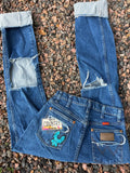 Custom distressed 🔥 Wrangler denim size 7