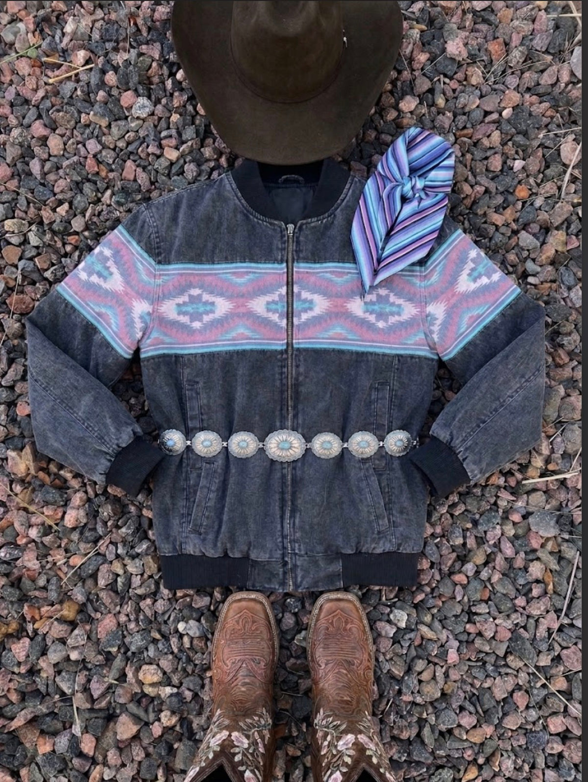 Stunning Vintage 🔥 style western bomber jacket small (oversized fit) can fit small/medium
