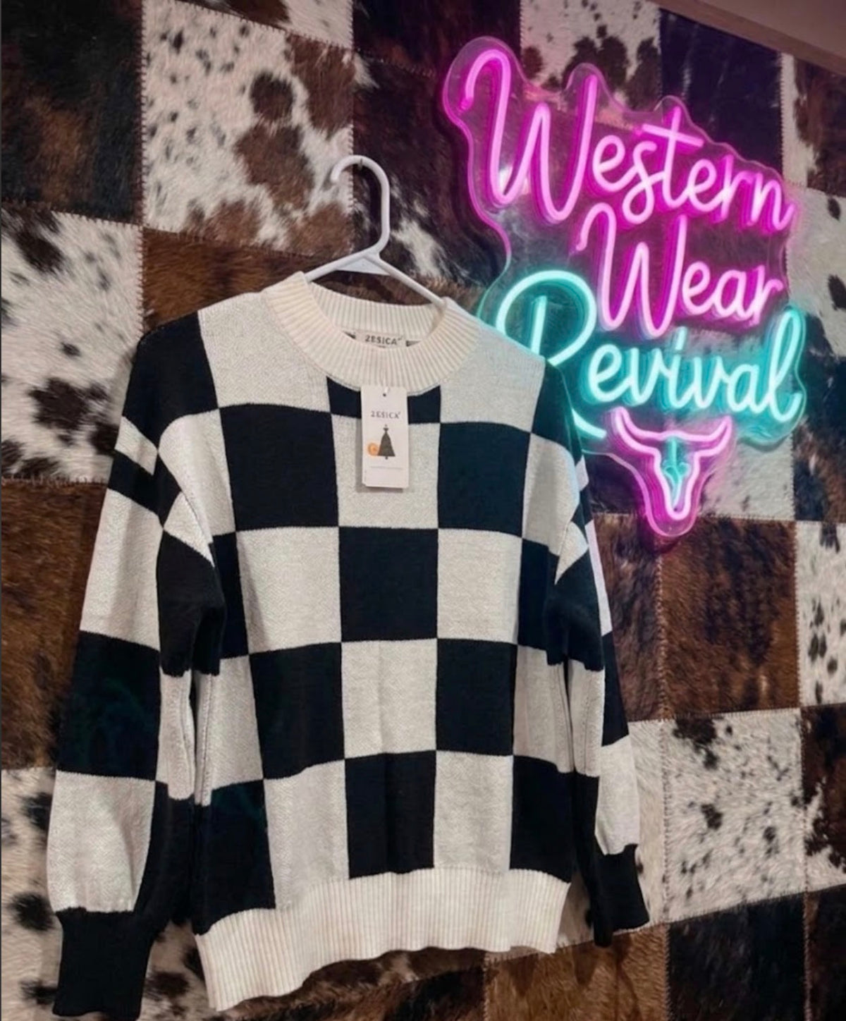 Oversized checkered sweater 🤩🔥 small